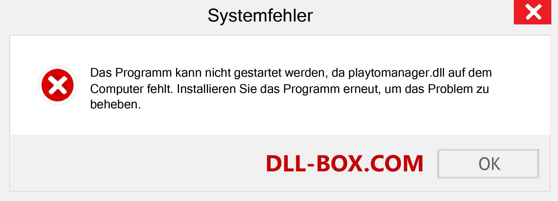 playtomanager.dll-Datei fehlt?. Download für Windows 7, 8, 10 - Fix playtomanager dll Missing Error unter Windows, Fotos, Bildern